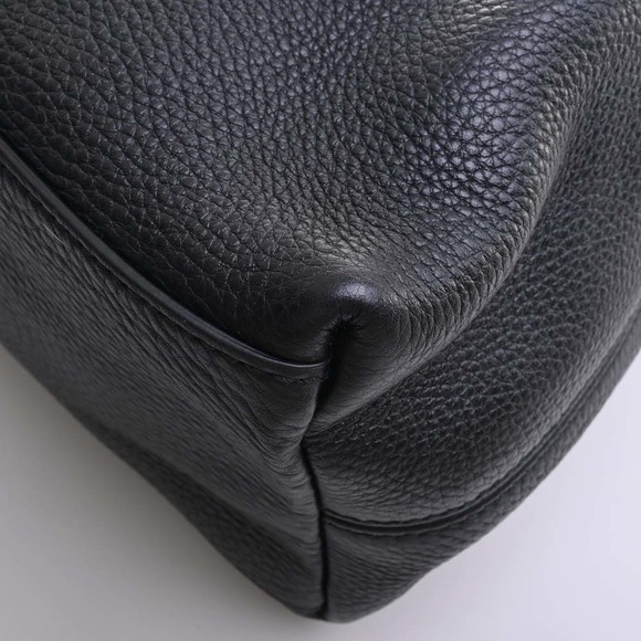 Gucci Soho G Leather Chain Tote Bag Black - Picture 3 of 9